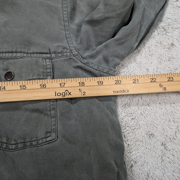 Rails Jacket Women's M Green Pine Light Lyocell Linen Military Full Zip Pockets - Picture 3 of 7